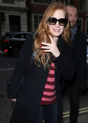 Jessica Chastain - Arriving at Claridges in London